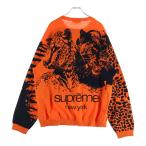 ショッピングsupreme SUPREME シュプリーム 23AW Big Cats Jacquard L/S Top ジャガード刺繍 クルーネックセーター ニット オレンジ