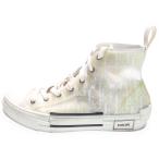 ショッピングdior DIOR ディオール B23 オブリーク ハイトップ ハイカット スニーカー シューズ EU40/25cm ホワイト