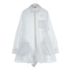 ショッピングロエベ LOEWE ロエベ 25SS ベルテッド ストライプ コットン長袖シャツ ホワイト レディース S359Y05XDL