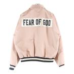 FEAR OF GOD フィアオブゴッド サテンベースボールジャケット ロゴパッチ ピンク 5C17N