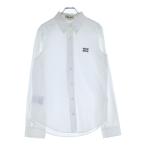 miumiu ミュウミュウ ロゴ刺繍 ポプリン 長袖シャツ ホワイト MK1657