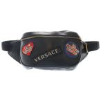 VERSACE Versace 19AW нашивка вышивка кожа корпус задний черный DFB7225