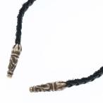 CHROME HEARTS クロムハーツ LEATHER BRAID SCROLL ネックレス レザーブレイドネックレス ブラック/シルバー BCA377