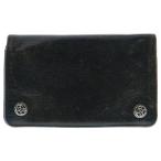 CHROME HEARTS クロムハーツ 1ZIP 1ジップ フローラルボタン レザーウォレット 財布 ブラック