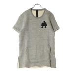 CHROME HEARTS クロムハーツ セメタリークロスパッチ サイドカット 半袖スウェットトレーナー グレー