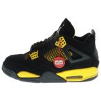 NIKE ナイキ Air Jordan 4 Retro Thunder エアジョーダン4 レトロ サンダー ハイカットスニーカー ブラック/イエロー US9/27cm DH6927-017