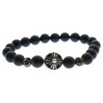 ショッピングHEARTS CHROME HEARTS クロムハーツ BEAD ONYX 71 8mmオニキスビーズブレスレット ブラック/シルバー
