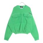 ショッピングディースクエアード DSQUARED2 ディースクエアード 胸ポケットデザインプリント長袖スウェットトレーナー グリーン S75GU0474