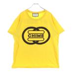 GUCCI グッチ CHIME FOR CHANGE 両面プリント クルーネック半袖Tシャツカットソー イエロー 493117 XJCCS