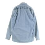 BALENCIAGA バレンシアガ 19SS Back Logo Denim Shirt バックロゴオーバーサイズデニムシャツ ライトブルー 557578 TYE24