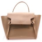 CELINE セリーヌ ベルトバッグ 2WAYバッグ ショルダーバッグ ハンドバッグ ゴールド金具 スモール レザー ベージュ