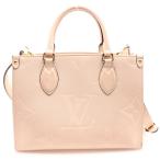 LOUIS VUITTON ルイヴィトン モノグラム・アンプラント オンザゴーPM 2wayハンドバッグ ショルダーバッグ ベージュ レザー RFID M46569