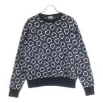 ショッピングmoncler MONCLER モンクレール 20SS 総柄クルーネックニット セーター ネイビー/ホワイト G10919C76200