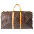 LOUIS VUITTON Louis Vuitton монограмма ключ poru55 ручная сумочка сумка "Boston bag" Brown PVC× кожа M41424