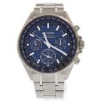 CITIZEN シチズン エコドライブ アテッサ ダブルダイレクトフライト 青文字盤 Ti チタン SS/AT CC4000-59L メンズ 腕時計