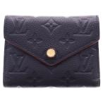 LOUIS VUITTON ルイヴィトン モノグラム アンプラント ポルトフォイユ ヴィクトリーヌ レザーコンパクトウォレット 三つ折り財布 ネイビー×レッド M64577