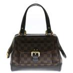 LOUIS VUITTON ルイヴィトン ダミエ エベヌ ナイツブリッジ レザー ハンドバッグ ブラウン レディース N51201