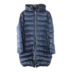 DUVETICA デュベティカ ACE アチェ フーデッド ジップアップ ダウン ロング ジャケット コート ネイビー レディース 182-D.1140N00.P/1220