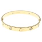 ショッピングカルティエ Cartier カルティエ ラブ ブレス 4Pダイヤ ブレスレット バングル K18YG イエローゴールド