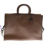 ショッピングcoach COACH コーチ ローグ レザービジネスバッグ ショルダーバッグ ブラウン