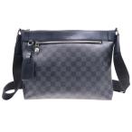 ショッピングLOUIS LOUIS VUITTON ルイヴィトン ダミエ・グラフィット ミックPM ショルダーバッグ ブラック PVCレザー N400003