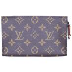 ショッピングLOUIS LOUIS VUITTON ルイヴィトン モノグラム プチバケット ポーチ ブラウン ゴールド金具 レザー×PVC M42238