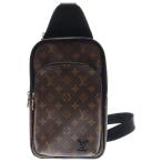LOUIS VUITTON ルイヴィトン モノグラムマカサー アヴェニュー スリングバッグ RFID ワンショルダーバッグ ボディバッグ ブラウン PVC×レザー M46327