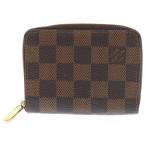 LOUIS VUITTON ルイヴィトン ダミエ エベヌ ジッピーコインパース コインケース ブラウン PVCレザー N63070