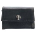 ショッピングCHROME CHROME HEARTS クロムハーツ TINY WALLET タイニーレザーウォレット CHプラスボタン 財布 ブラック BCA372
