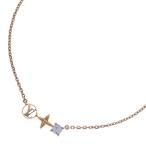 ショッピングVUITTON LOUIS VUITTON ルイヴィトン コリエ プティ ルイ モノグラム ストーン チェーン ネックレス ゴールド M00368