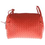 ショッピングbottega BOTTEGA VENETA ボッテガヴェネタ イントレチャート ショルダーバッグ ミニバッグ レッド レザー ブラック金具