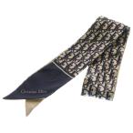 ショッピングdior Christian Dior クリスチャンディオール オブリーク ミッツァ ツイリー シルク スカーフ ネイビー/ベージュ