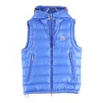 モンクレール 18AW LANOUX ラヌー ワッペンロゴ トリコロールライン フーデッド ジップアップ ダウンベスト ライト D20914333005 68950