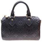 LOUIS VUITTON ルイヴィトン モノグラム アンプラント ナノスピーディ ミニボストン バッグ ブラック レザー RFID M82450