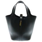 HERMES エルメス ピコタンロックPM トリヨンクレマンス レザー ハンドバッグ ゴールド金具 ブラック Z刻印