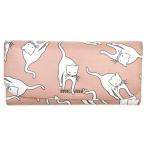 miumiu ミュウミュウ マドラス キャット 二つ折り長財布 ロングウォレット カードケース ピンクベージュ レザー シルバー金具