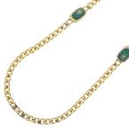 VALENTINO Valentino Logo колье Stone подвеска цепь Gold × зеленый × лиловый GP