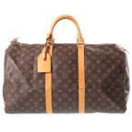 LOUIS VUITTON Louis Vuitton монограмма ключ poru50 PVC кожа ручная сумочка сумка "Boston bag" Brown M41426