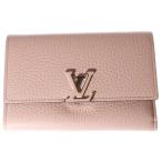LOUIS VUITTON ルイヴィトン ポルトフォイユ・カプシーヌ コンパクト 三つ折り財布 ウォレット シルバー金具 ピンク ガレ M62156 ICタイプ