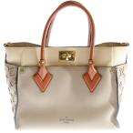 ルイヴィトン モノグラム オンマイサイドMM 2WAY レザーハンドバッグ ショルダーバッグ ベージュ/ブラウン レディース M53825