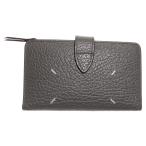 Maison Margiela 11 メゾンマルジェラ11 4ステッチ ミニジップウォレット 二つ折り財布 カードケース グレー レザー SA1VX0019