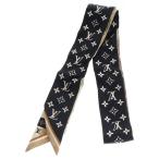 LOUIS VUITTON Louis Vuitton монограмма Comfi электронный .ru частота -BB шелк шарф бежевый × черный M78656