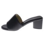 BOTTEGA VENETA ボッテガヴェネタ レザーチャンキー ヒールサンダル ストレッチ ミュール ブラック サイズ38 レディース