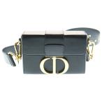 ショッピングdior Christian Dior クリスチャンディオール モンテーニュ ボックス ショルダー バッグ レザー ブラック