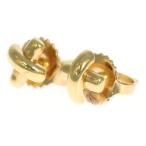 ショッピングティファニー TIFFANY & Co. ティファニー クロスステッチ スタッドピアス K18YG イエローゴールド