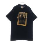 VINTAGE ヴィンテージ 90s WILLIAM WEGMAN TEE ウィリアムウェグマン アート フロントプリント半袖Tシャツ カットソー ブラック