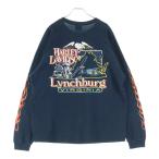 ショッピングハーレーダビッドソン ハーレーダビッドソン 90s FEEL THE HEAT R.K.STRATMAN FLAMES L/S TEE フレイムス 袖ファイヤー 長袖Tシャツ ブラック/レッド