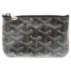GOYARD ゴヤール セナナノ ヘリンボーン ポーチ キーリングチェーン付き ブラウン