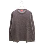 ショッピングsupreme SUPREME シュプリーム 22AW Mohair Sweater knit ロゴ刺繍 モヘア混ニット セーター パープル