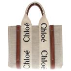 Chloe クロエ SMALL WOODY TOTE BAG CHC21US385E6690U ウッディ スモール コットンキャンバストートバッグ ハンドバッグ ベージュ